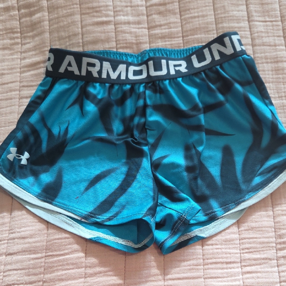 Under Armour Girls Blue Athletic Shorts